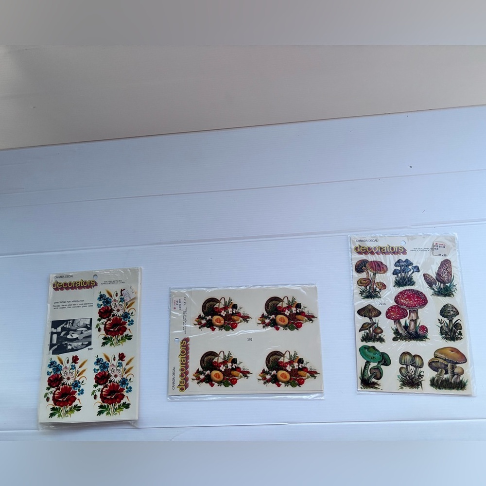 Vintage Canada Decal 1970s Water Decals Set of 3 NOS